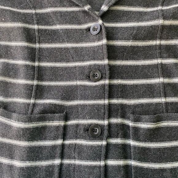 Tahari SWEATER BLAZER CARDIGAN GRAY MEDIUM - Picture 3 of 9